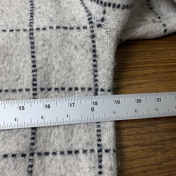 Madewell Ryder Cardigan Women XS Merino Wool Alpaca Blend Windowpane Open Duster - Picture 9 of 11